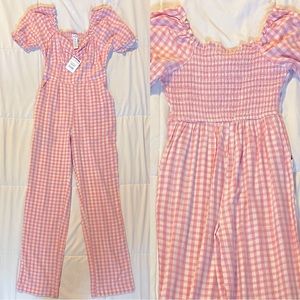 Jessica Simpson Plaid/Gingham Jumpsuit